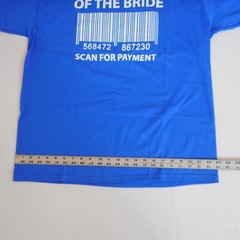 Father of Bride Shirt Mens XL Blue Short Sleeve Gildan Heavy Cotton Dad Wedding