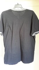 Old Navy Basic Mens Size L T-Shirt Black Gray Contrasting Trim Pre-owned