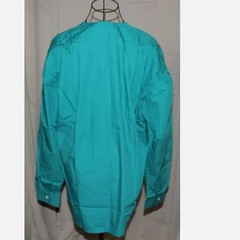 Vintage 90s International Male IM Teal Tunic Shirt Men’s Large All Cotton NOS