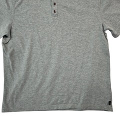 Lucky Brand Mens XL Heather Green Short Sleeve Henley Shirt Cotton Blend RN80318