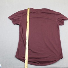 BYLT Shirt Mens Large Maroon Drop Cut S/S Pocket Crewneck Athletic Casual Tee