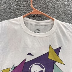 Taco Bell T Shirt Men Small White Retro Fast Food Graphic Logo Casual Crew Neck