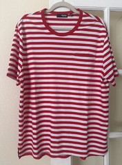 NWOT Murano Liquid Luxury Men’s Size L Red/White Stripe Shirt With Pocket L815