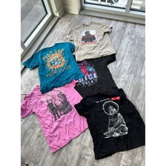 Bulk Lot 25 Graphic Band Tees Nirvana Led Zeppelin Rolling Stones Rap Rock
