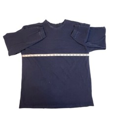 T Shirt Mens Large Blue Long Sleeve Crewneck Taint Work Outdoor Uniform Shirt