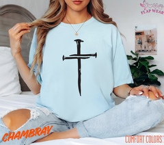 Unisex Three Nails Cross T-Shirt, Men T shirt,Women T shirt Gift Religion Top