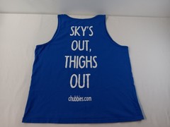 Chubbies Mens XXL Skys Out Thighs Out Blue Soto Tank Top Graphic Tee Sleeveless