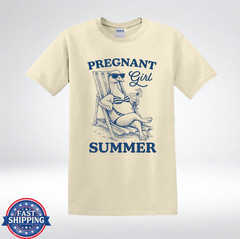 Pregnant Girl Summer Shirt Funny Goose Beach Humor T-Shirt