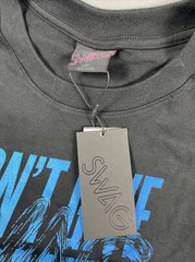 Swag Golf Tee T-Shirt Swirled Swag DGAP Graphic Print Large Black 100% Cotton