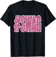 Hashtag Swag Pink Leopard Print Swag Animal Print Graphic T-Shirt