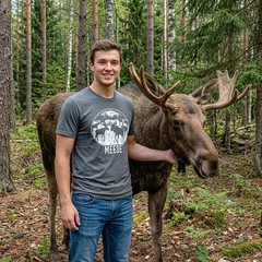 Mens Meese Tshirt Funny Moose Hilarious Sarcastic T Shirt