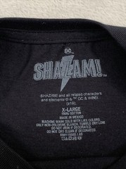 DC Comics Shazam Men’s T-shirt XL Black 100% Cotton