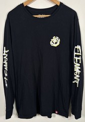 FOS x ELEMENT Sprites Series Tshirt Mens Large Long Sleeve Black Skateboarding