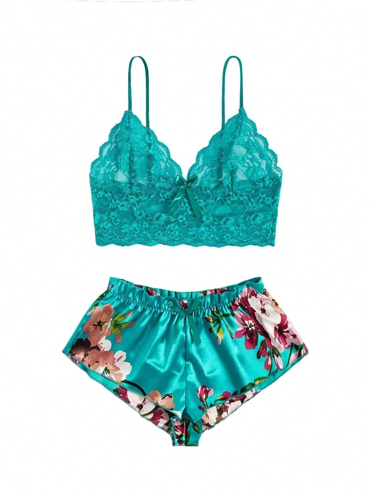 Bra And Panty Sets For Women Floral Lace Sheer Bralette Lingerie Set 2 Piece …