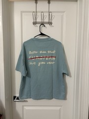 Baby Blue Rastah Pakistan Oversized Streetwear Tee Shirt Size Men’s Medium M