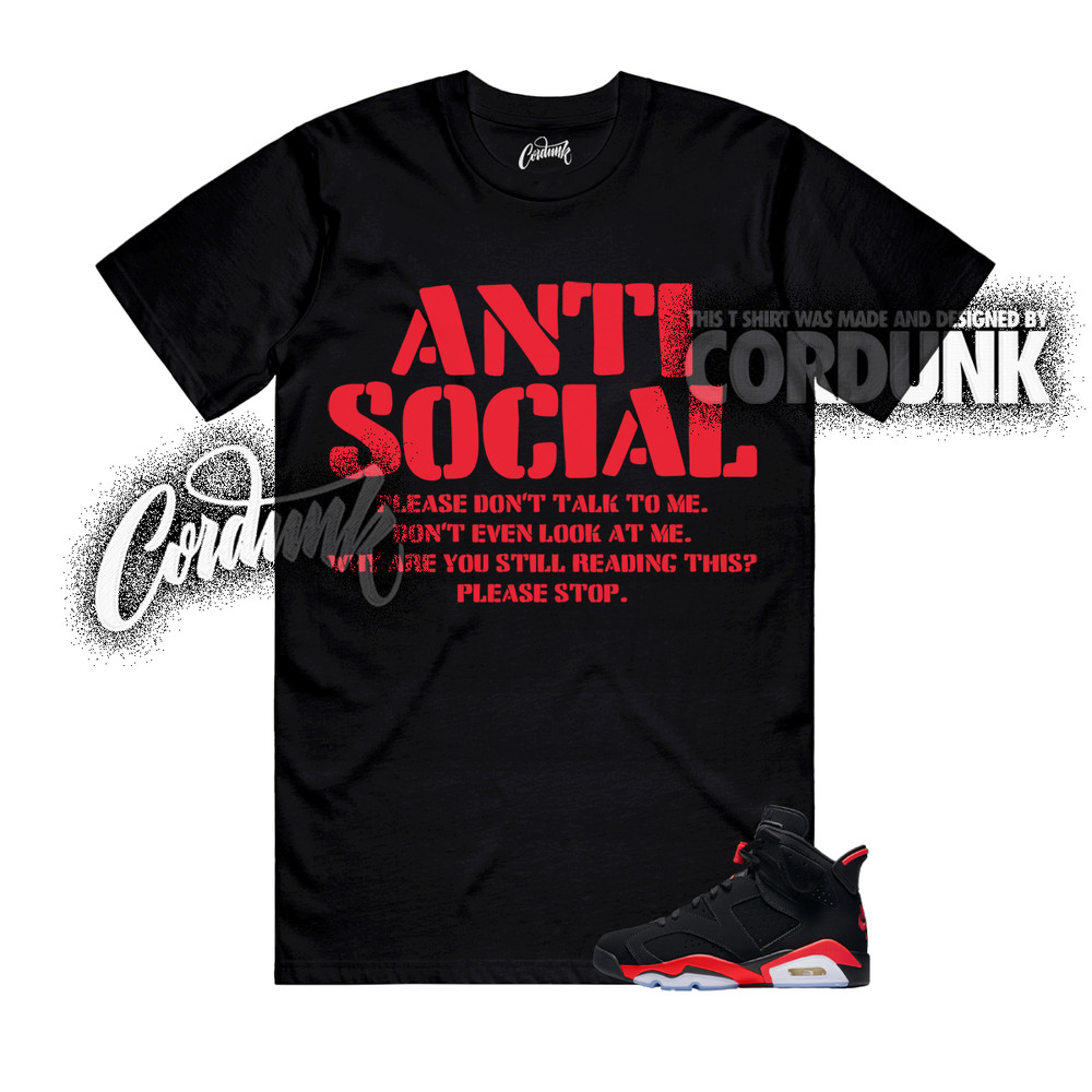 6 Infrared Salesman Black Light Crimson Solar Red T Shirt Match AS