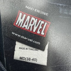 Marvel Mad MD (38-40) Engine Punisher Skull T-Shirt Washed Black 50d