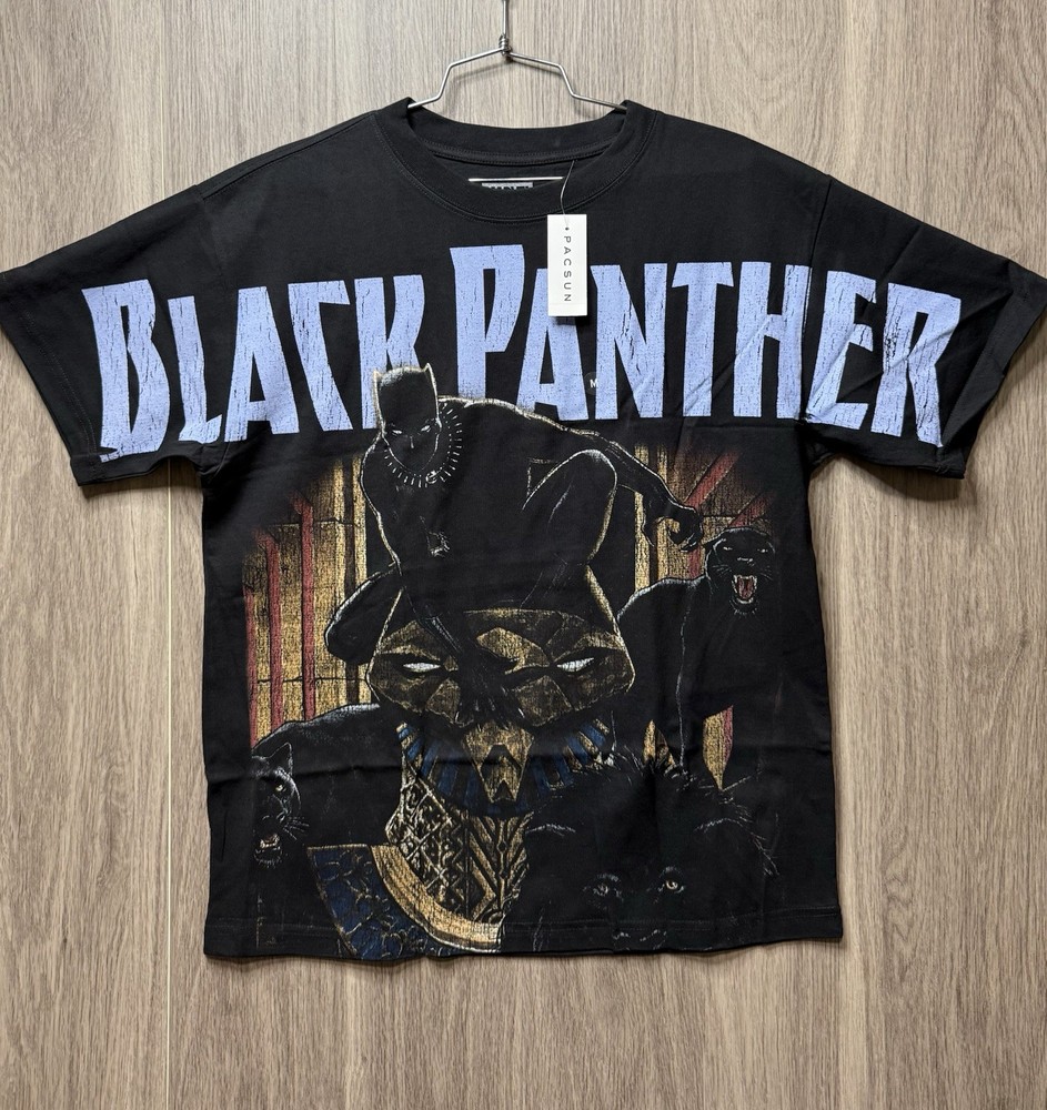 Marvel Black Panther T-Shirt Black size Medium