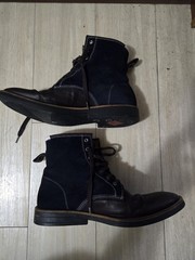 Paul Smith Navy Brown High-cut Boots Size 7 Japan