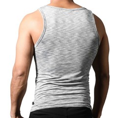 Andrew Christian Vibe Square Neck Tank Grey Medium
