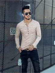 Zonbailon men’s t-shirt Fashion comfortable bottoming shirt slim fit long sleeve