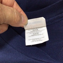 vintage hanes heavyweight Tshirt Short Sleeve Crew, Blue USA Single Stitch 1994
