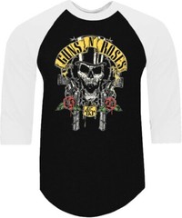 Guns N Roses 85 Hard Rock Band Shirt RAGLAN 3/4 SLEEVE (Multiple Variations)