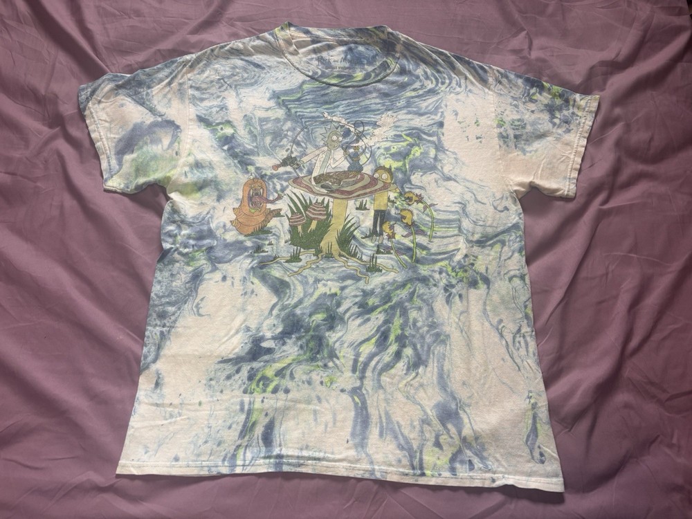 Ripple Junction Rick And Morty Adult Swim 2017 Shirt Size Large Tee Tie Dye