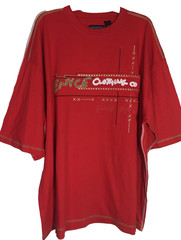 Men Big men 4x Tee shirt short sleeve urban with applique and prints NWT