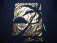 XL Silver Lake 1989 Vintage Light Stain Gold Print Shirt