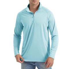 Men’s UPF 50+ T-Shirt 1/4 Zip Up Sun Block UV Protection Outdoor Fishing Shirts