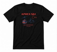Apres Ski Club Ski Winter Team Matching Cozy Season Black T-shirt