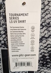 Gillz Men’s LS UV Tournament Series V2 Gray Grunge Print L/S Fishing Shirt Sz XL