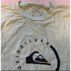 Quiksilver Mens Graphic T-Shirt Lime Green Short Sleeve Logo Tee Size Large