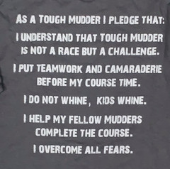 Gildan Ultra Cotton Tough Mudder Challenge Pledge Men Long Sleeve T-Shirt Grey S