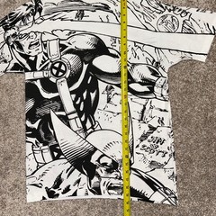 Vintage Marvel X-Men All Over Print Tshirt Wolverine Beast Storm Large Jim Scott