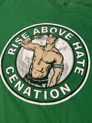WWE Authentic Wear John Cena Cenation Rise Above Hate T Shirt Men 2XL Green