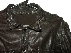 Men’s All Saints MCKAY LEATHER SHIRT jacket overshirt L (ref79) £149.99!!!!!