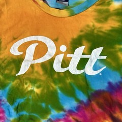 VTG PITT Panthers Tie Dye Shirt MV Sport sz M University of Pittsburgh 90s Style