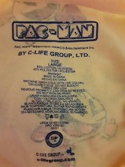 PAC-MAN T-shirt Large All Over Print NWT NEW Yellow By C-Life Group, LTD