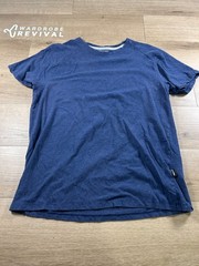 Kenneth Cole Active Tech Crew Neck Short Sleeve T-Shirt Captain Blue Sz M