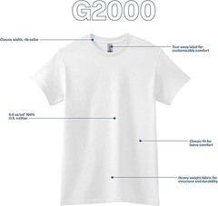 Gildan Adult Ultra Cotton T-Shirt, Style G2000, Multipack – White