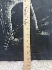 Vintage AOP Wolf T-Shirt All Over Print L Black & White Single Stitch USA Made