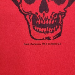 VTG Sons of Anarchy SAMCRO Graphic T Shirt Mens L Red GRIM Reaper Short Sleeve