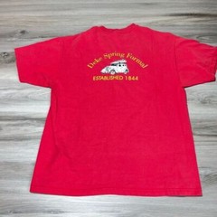 Vintage Greek Life Spring Formal Shirt Mens XL Red Short Sleeve Crew 90s
