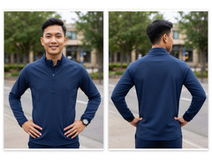 MagcoMsen Men’s Navy Blue 1/4 Zip Lightweight Sport Gym Fleece Pullover XL