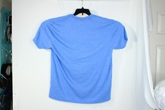 Gildan T-Shirt high quality Tee Mens Short Sleeve Soft Style Ringspun Blue Sz XL