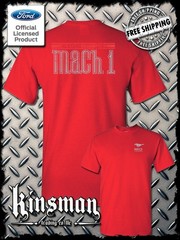 Ford Mustang 50 Years Mach 1 T-Shirt 2-Sided – Official Licensed Product