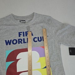 Fifa World Cup Tour 2026 TShirt Lg Soccer USA Futbol Fan Nwt Flaw See Pics Grey