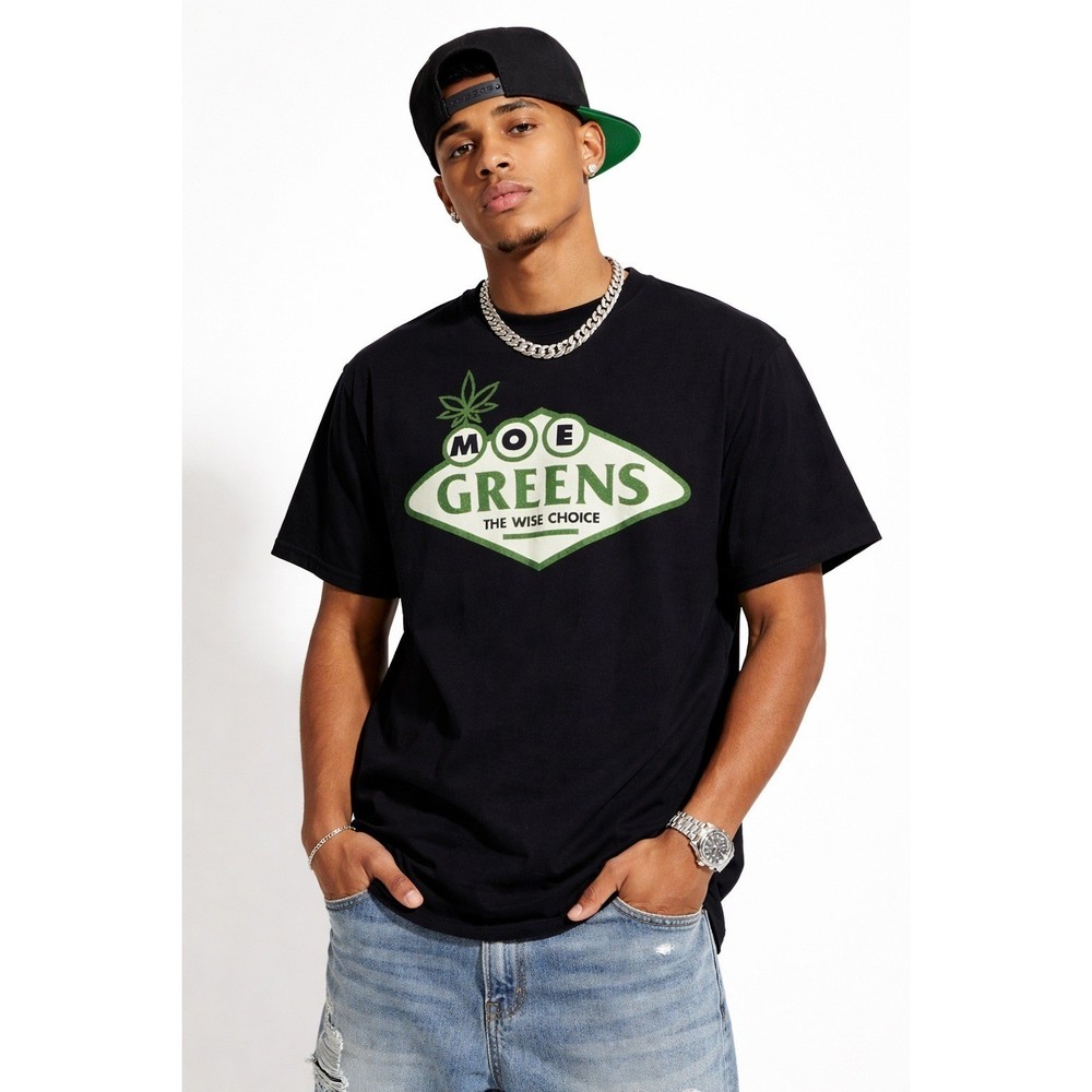 Moe Greens The Wise Choice Black Tee Size S